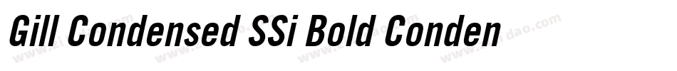 Gill Condensed SSi Bold Condensed字体转换